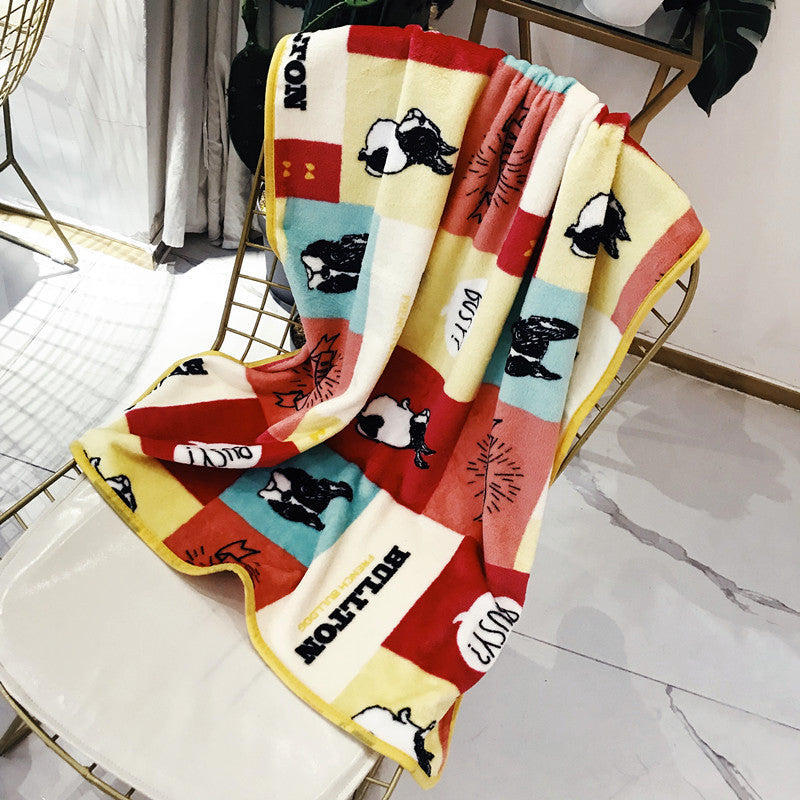 Pet Quilt Warm Blanket Coral Fleece Antifreeze Autumn And Winter Pets