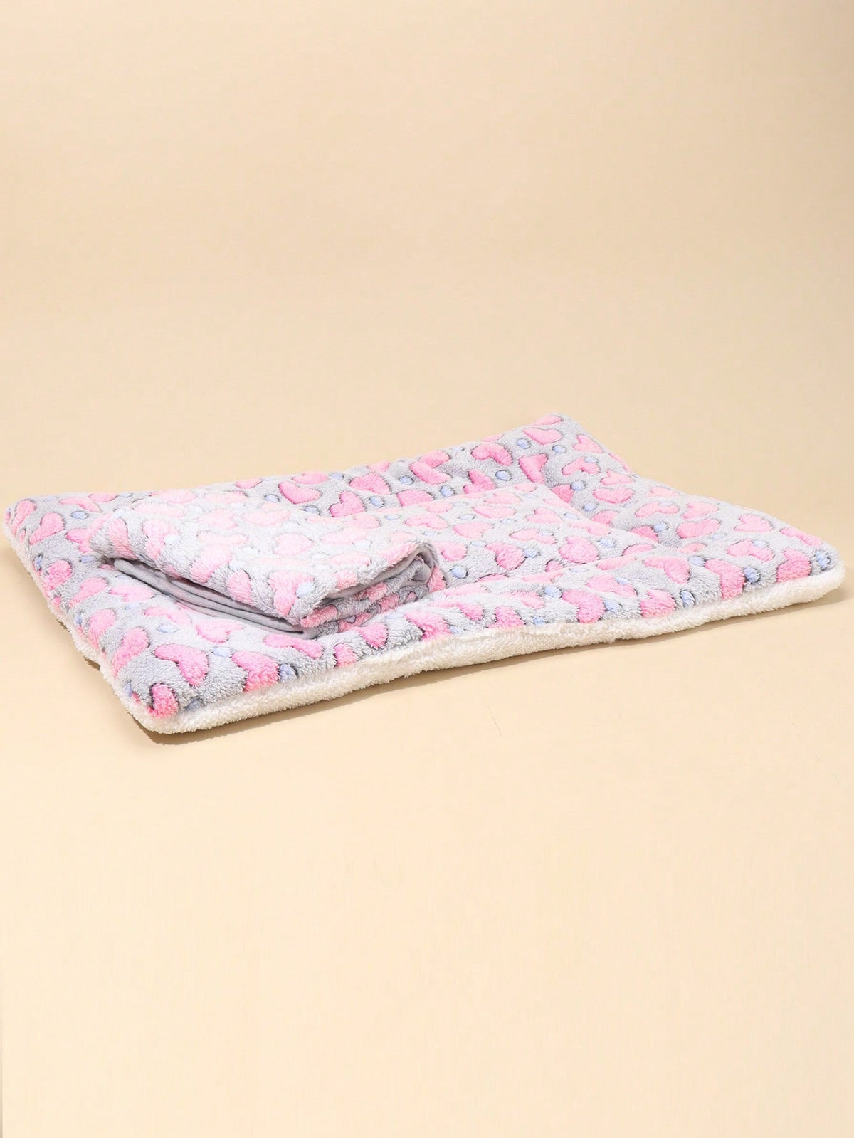 1pc Polyester Star & Heart Breathable Washable Thick Pet Bed Mat For Medium-Small Cats & Dogs, All Seasons (Teddy/Bichon Frise)