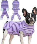 Dog Recovery Suit, Surgical Recovery Suit for Male Female Dogs Cats Spayed Onesie After Surgery, Dog Post Surgery Suit Anti Licking & Biting Surgical Shirt with Pee Hole，Purple Medium