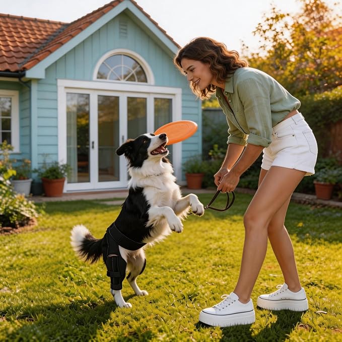 Dog Knee Brace for Leg, Adjustable Dog Braces for Torn ACL Support, Built in Side Stabilizers, Breathable Dogs Hip Brace for Arthritis Relief, Joint Stability and Post Surgery Recovery