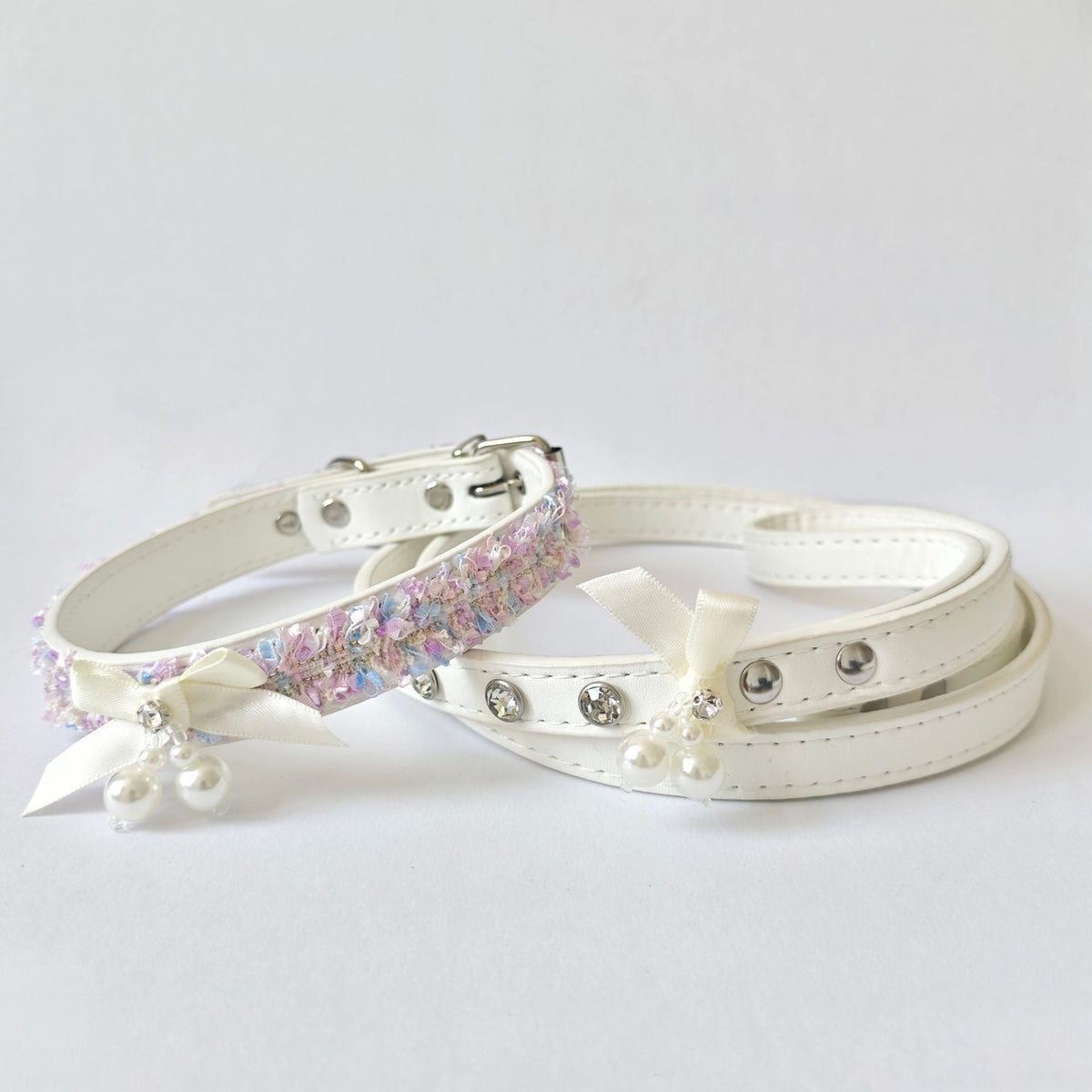 Bowknot & Pearl Dog Cat Collar/Leash