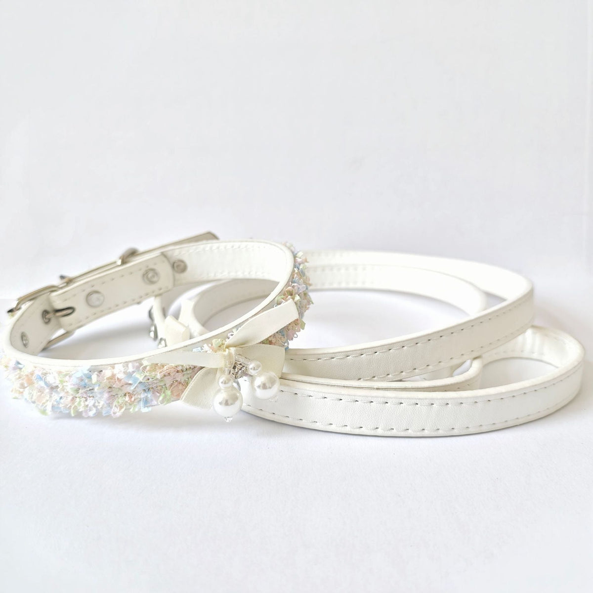 Bowknot & Pearl Dog Cat Collar/Leash