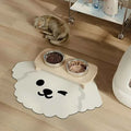 Kawaii Cartoon Diatomaceous Earth Pet Mat – Water-Absorbent Quick-Drying Non-Slip Dog & Cat Dining Kennel Mat (3 Designs, 4 Sizes)