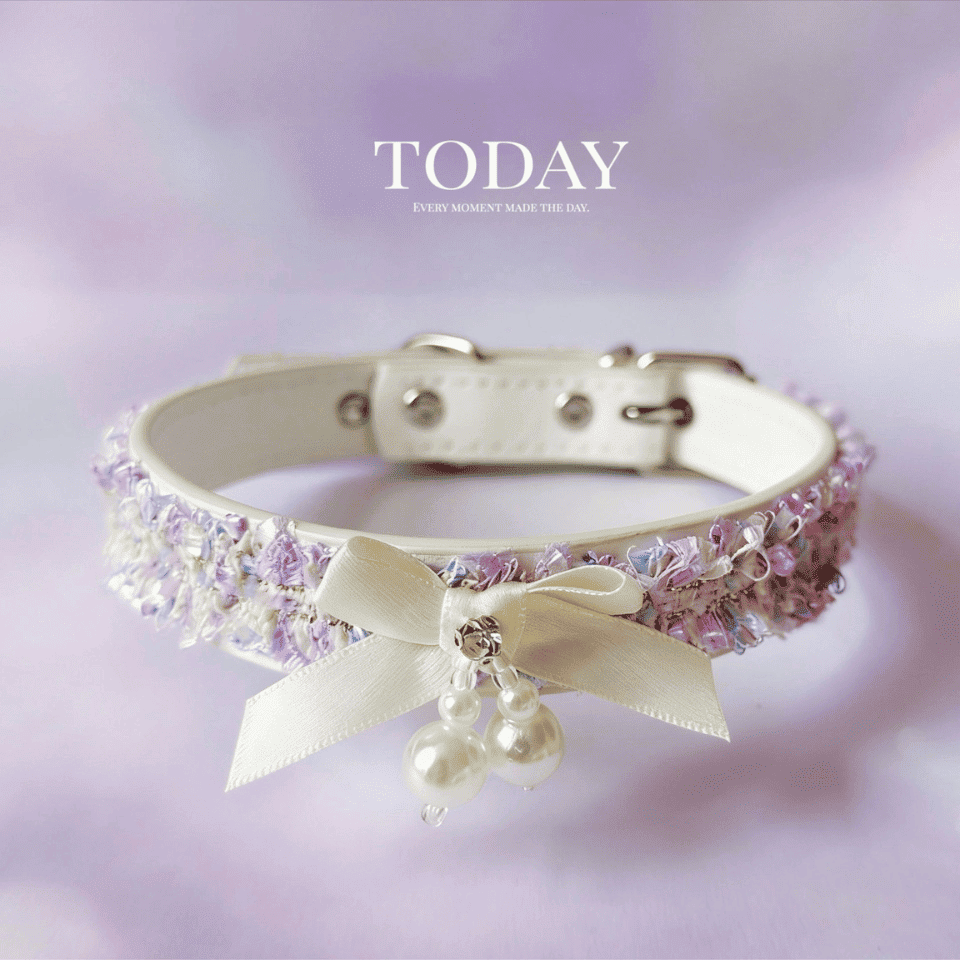 Bowknot & Pearl Dog Cat Collar/Leash